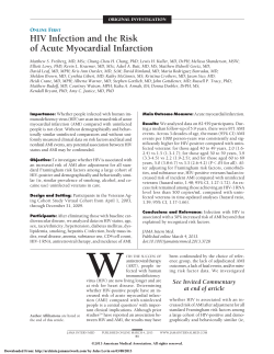 HIV Infection and the Risk of Acute Myocardial Infarction O F