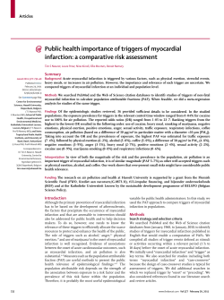 Public health importance of triggers of myocardial Articles Summary