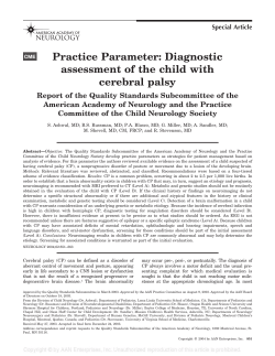 Practice Parameter: Diagnostic assessment of the child with cerebral palsy