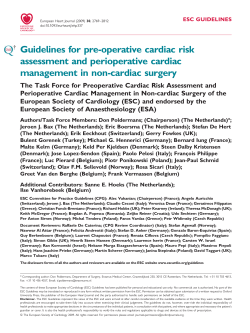 Guidelines for pre-operative cardiac risk assessment and perioperative cardiac