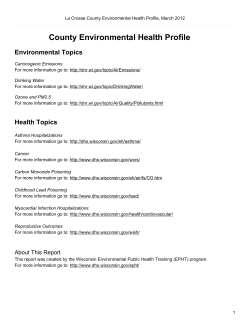 County Environmental Health Profile Environmental Topics