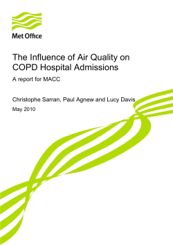 The Influence of Air Quality on COPD Hospital Admissions
