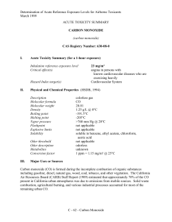 Determination of Acute Reference Exposure Levels for Airborne Toxicants March 1999