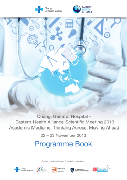 Changi General Hospital – Eastern Health Alliance Scientific Meeting 2013