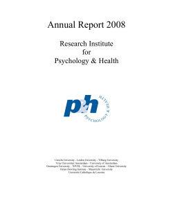 Annual Report 2008  Research Institute for