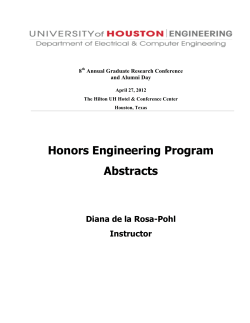 Honors Engineering Program Abstracts Diana de la Rosa-Pohl