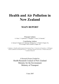 Health and Air Pollution in New Zealand MAIN REPORT