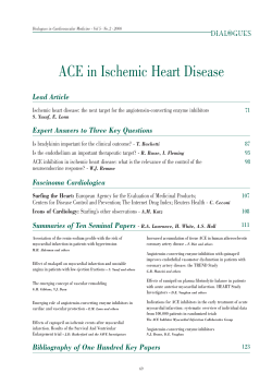 ACE in Ischemic Heart Disease Lead Article