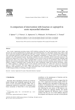 A comparison of intervention with losartan or captopril in J. Spinar