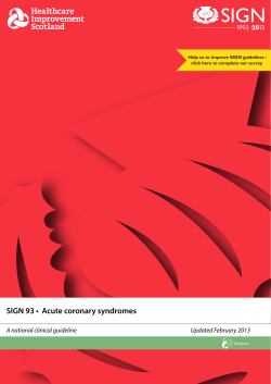 SIGN 93 •   Acute coronary syndromes  Updated February 2013
