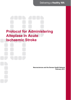 Protocol for Administering Alteplase in Acute Ischaemic Stroke