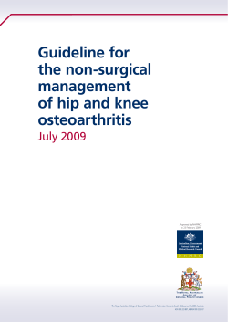 Guideline for the non-surgical management of hip and knee