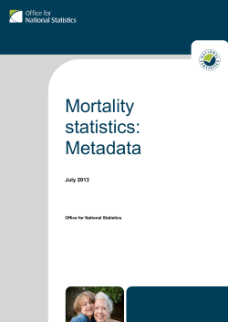 Mortality statistics: Metadata