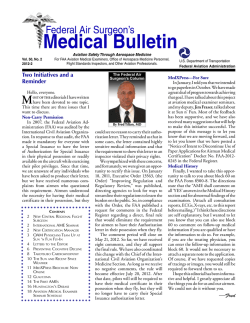 Medical Bulletin Federal Air Surgeon&rsquo;s