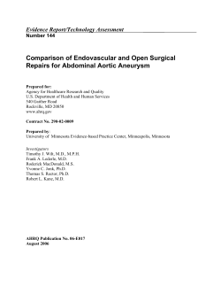 Comparison of Endovascular and Open Surgical Repairs for Abdominal Aortic Aneurysm