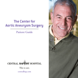 The Center for Aortic Aneurysm Surgery Patient Guide centralbap.com
