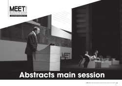 abstracts main session 43 www.meetcongress.com | MEET 2011 |
