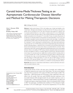 Carotid Intima-Media Thickness Testing as an Asymptomatic Cardiovascular Disease Identifier