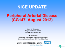 NICE UPDATE  Peripheral Arterial Disease (CG147, August 2012)