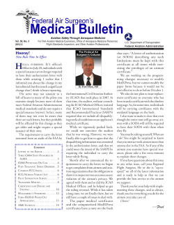 Medical Bulletin Federal Air Surgeon’s
