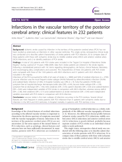 Infarctions in the vascular territory of the posterior