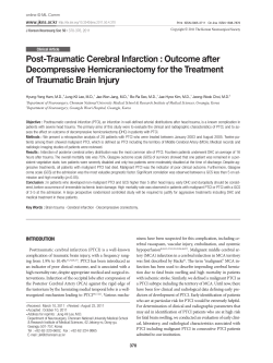 Post-Traumatic Cerebral Infarction : Outcome after Decompressive Hemicraniectomy for the Treatment