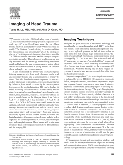 T Imaging of Head Trauma Imaging Techniques