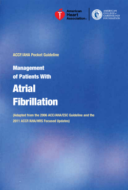 Atrial Fibrillation Management of Patients With