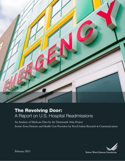 The Revolving Door: A Report on U.S. Hospital Readmissions