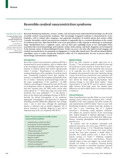 Reversible cerebral vasoconstriction syndrome Review