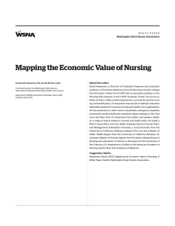 Mapping the Economic Value of Nursing Washington State Nurses Association