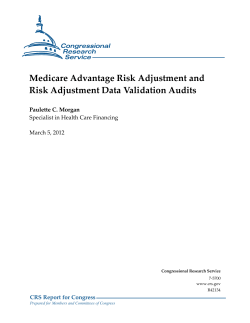 Medicare Advantage Risk Adjustment and Risk Adjustment Data Validation Audits