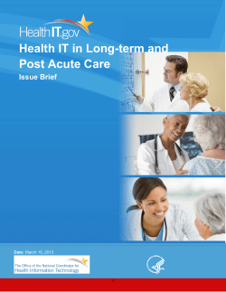 Health IT in Long-term and Post Acute Care Issue Brief