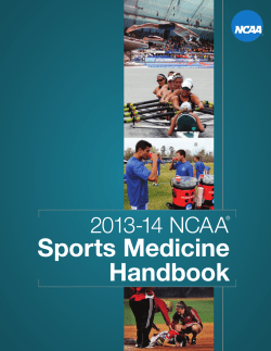 Sports Medicine Handbook 2013-14 NCAA