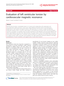 Evaluation of left ventricular torsion by cardiovascular magnetic resonance Open Access