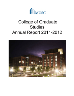College of Graduate Studies Annual Report 2011-2012