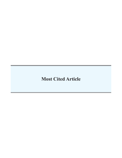 Most Cited Article