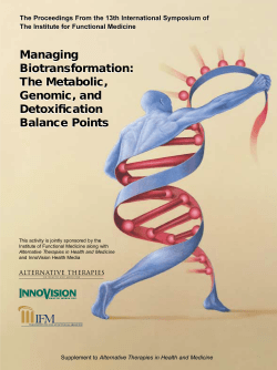Managing Biotransformation: The Metabolic, Genomic, and