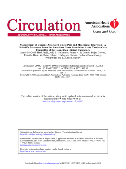 Management of Cocaine-Associated Chest Pain and Myocardial Infarction : A