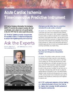 Acute Cardiac Ischemia Time-Insensitive Predictive Instrument ACI-TIPI