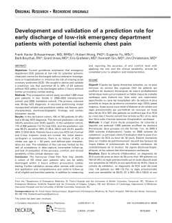 Development and validation of a prediction rule for