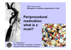 Periprocedural medication: what is a must?