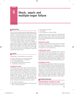 5 Shock, sepsis and multiple-organ failure DEFINITION