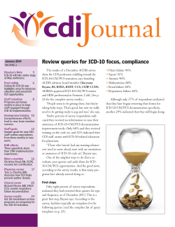 J cdi ournal Review queries for ICD-10 focus, compliance