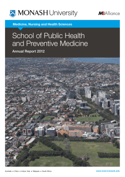 School of Public Health and Preventive Medicine Annual Report 2012