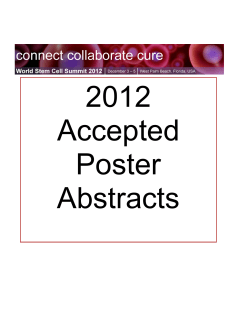 2012 Accepted Poster Abstracts