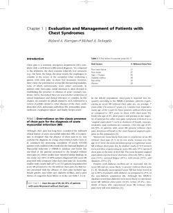 Evaluation and Management of Patients with Chest Syndromes Chapter 1 |
