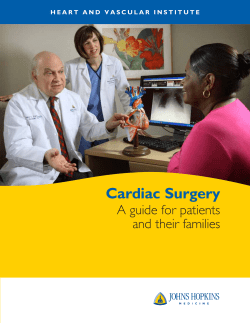 Cardiac Surgery A guide for patients and their families