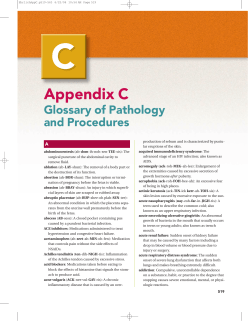 C Appendix C Glossary of Pathology and Procedures