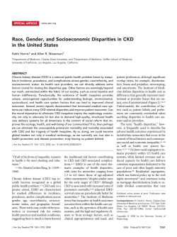 Race, Gender, and Socioeconomic Disparities in CKD in the United States